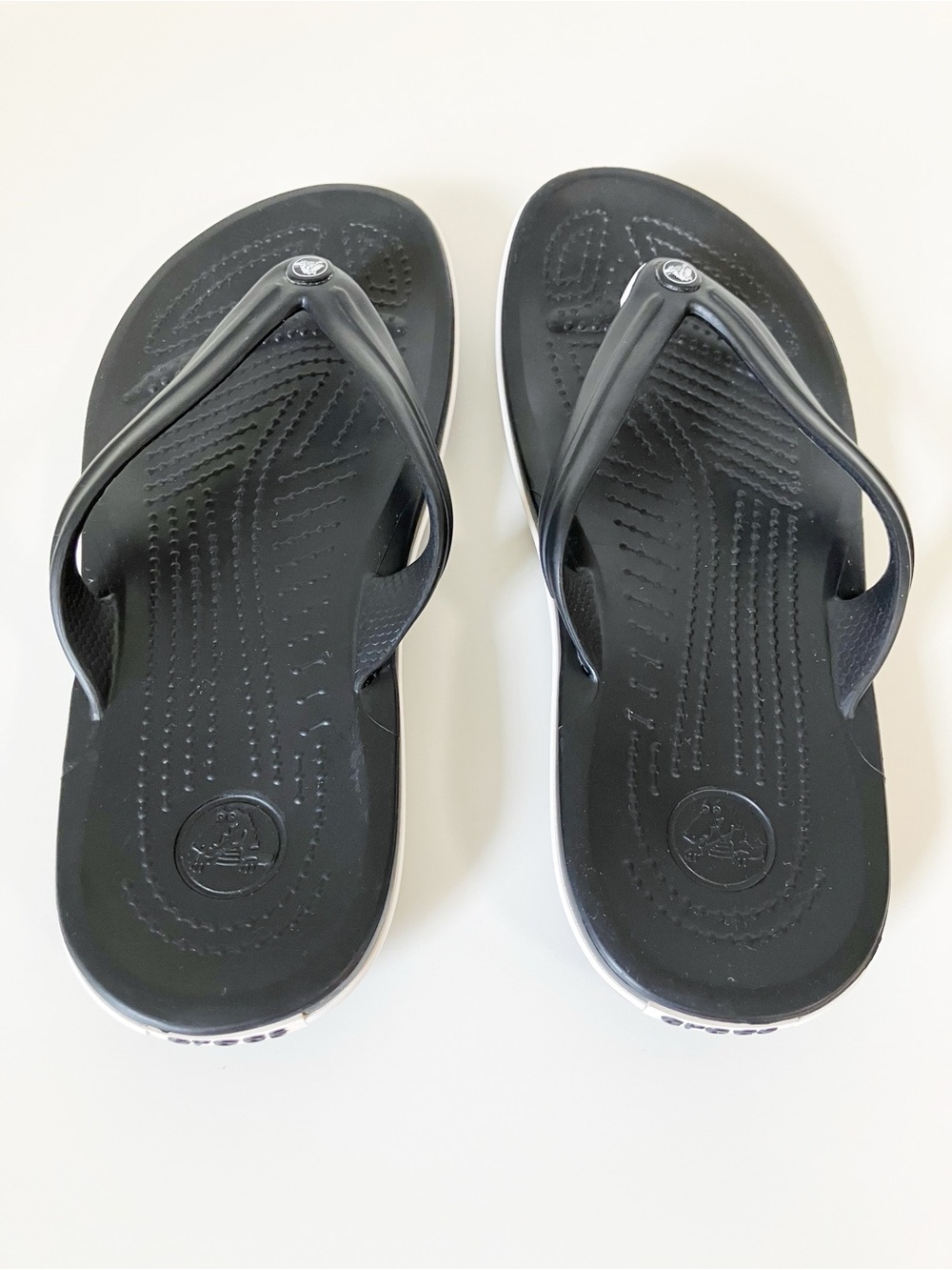 Crocs | Black Crocband Unisex Flip Flops 8 Beach Minimalist Neutral Summer - Picture 3 of 6
